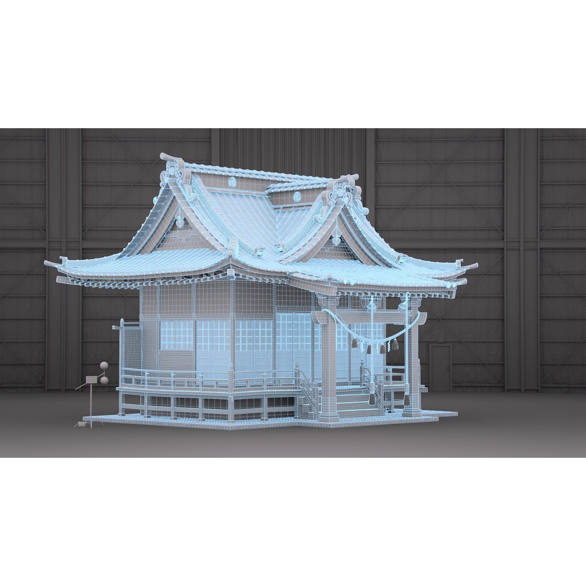Shinto Shrine - High-Poly Architectural 3D Model - View 11