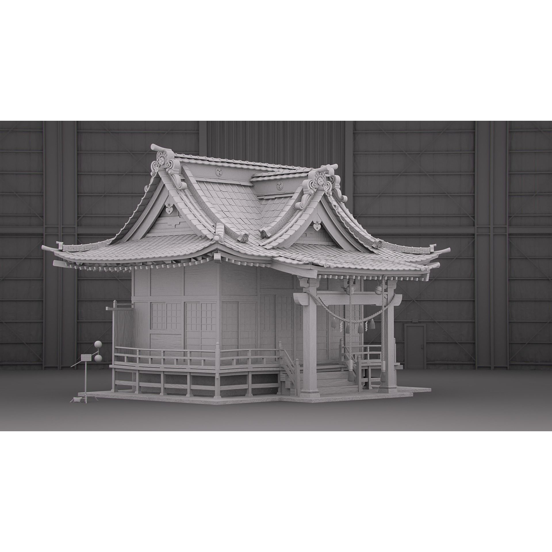 Shinto Shrine - High-Poly Architectural 3D Model - View 19