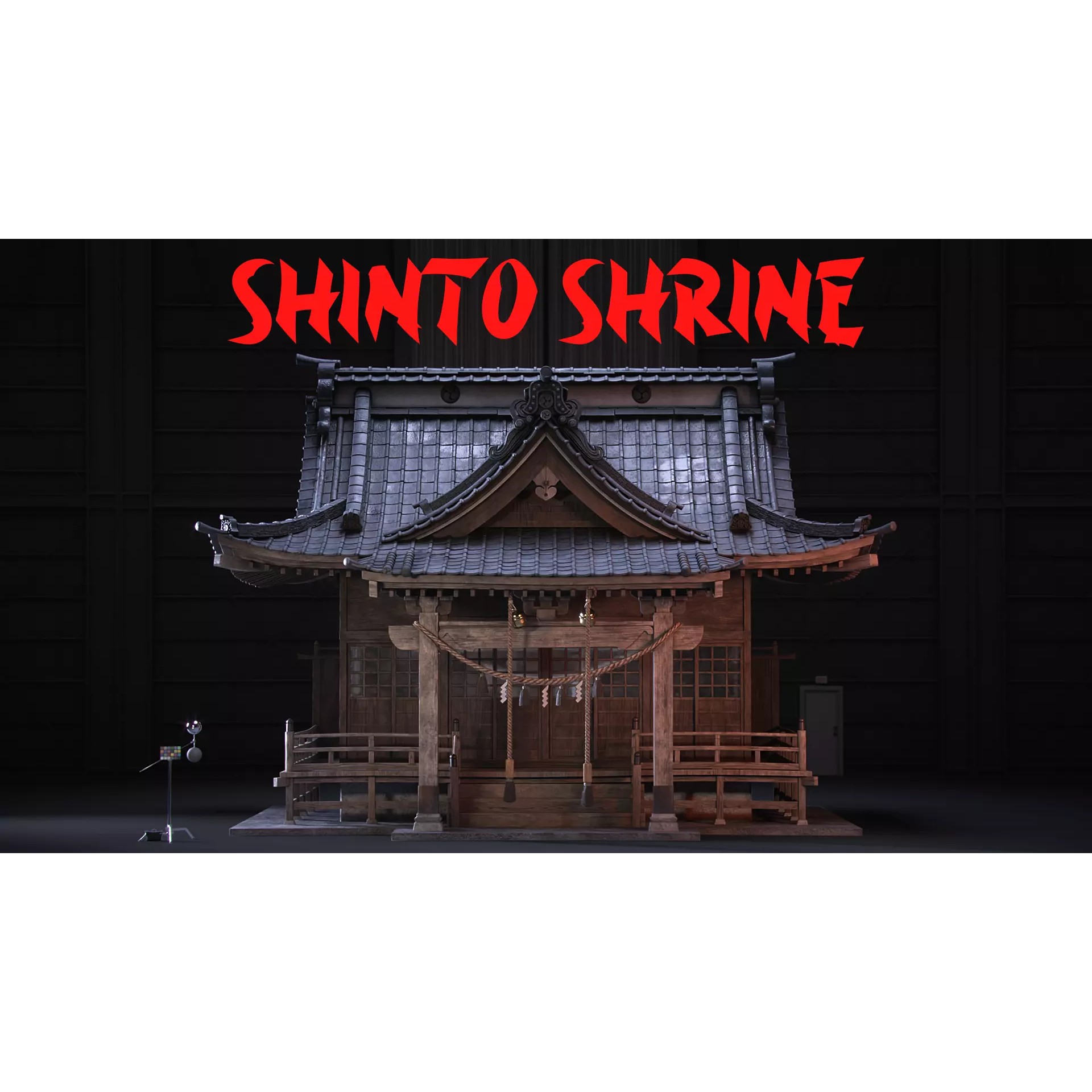Shinto Shrine - High-Poly Architectural 3D Model - View 2