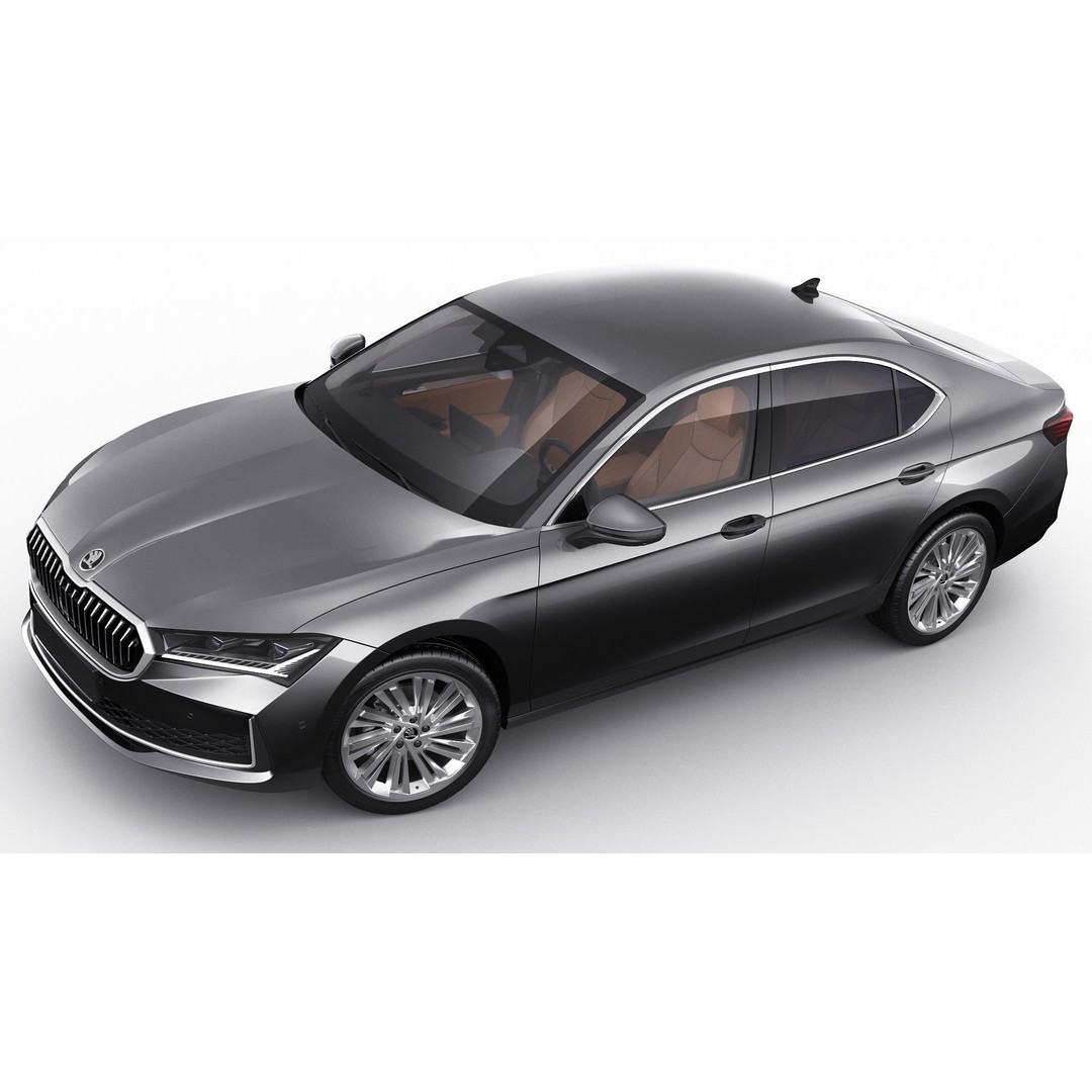 Skoda Superb 2024 3D Model – Detailed Sedan, Multiple Formats - View 13