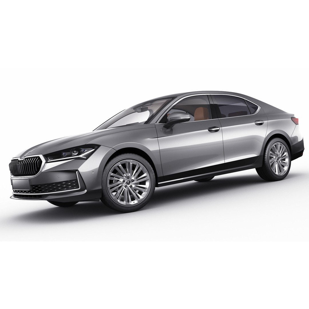 Skoda Superb 2024 3D Model – Detailed Sedan, Multiple Formats - View 15