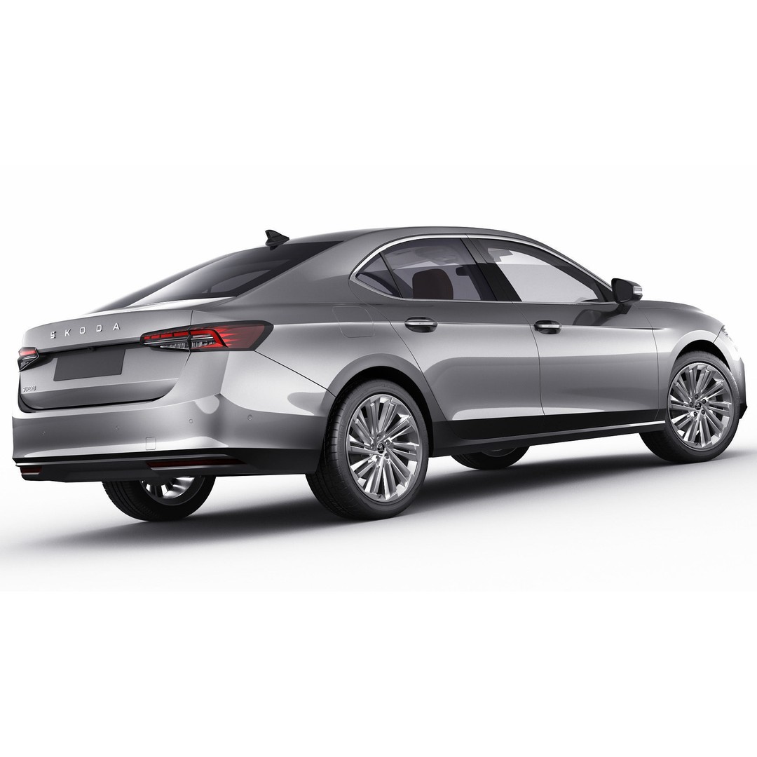Skoda Superb 2024 3D Model – Detailed Sedan, Multiple Formats - View 16