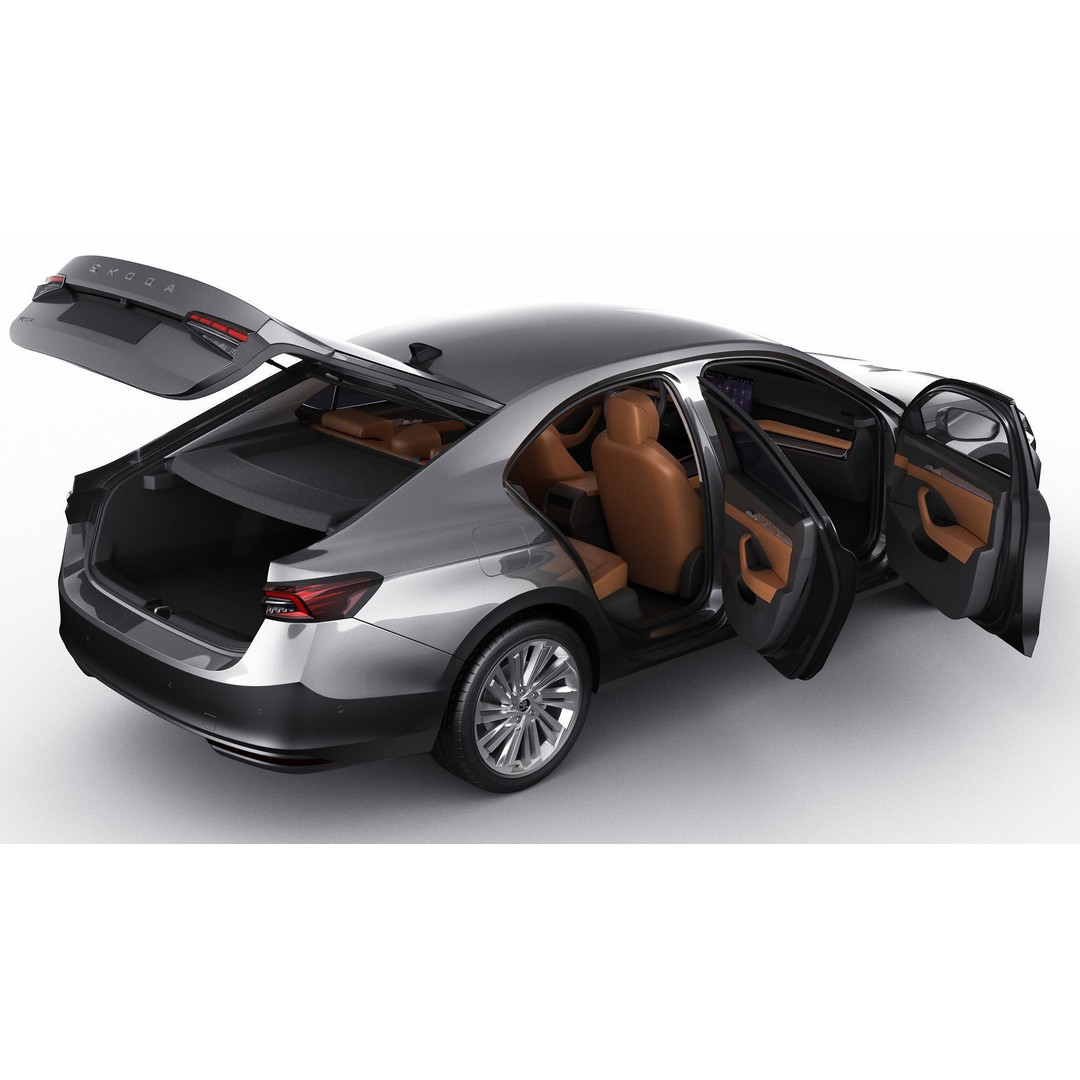 Skoda Superb 2024 3D Model – Detailed Sedan, Multiple Formats - View 21