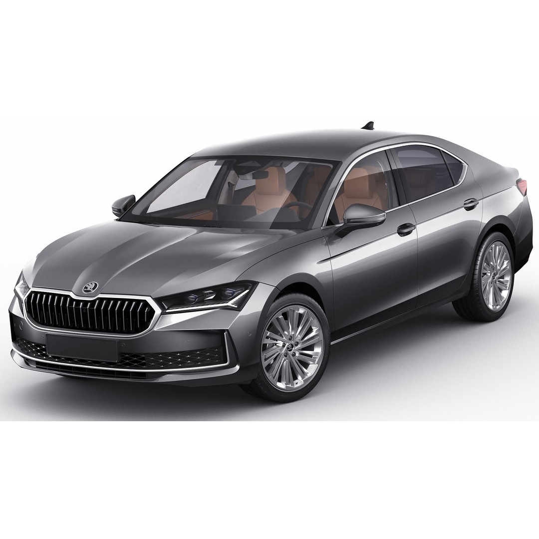 Skoda Superb 2024 3D Model – Detailed Sedan, Multiple Formats - View 3