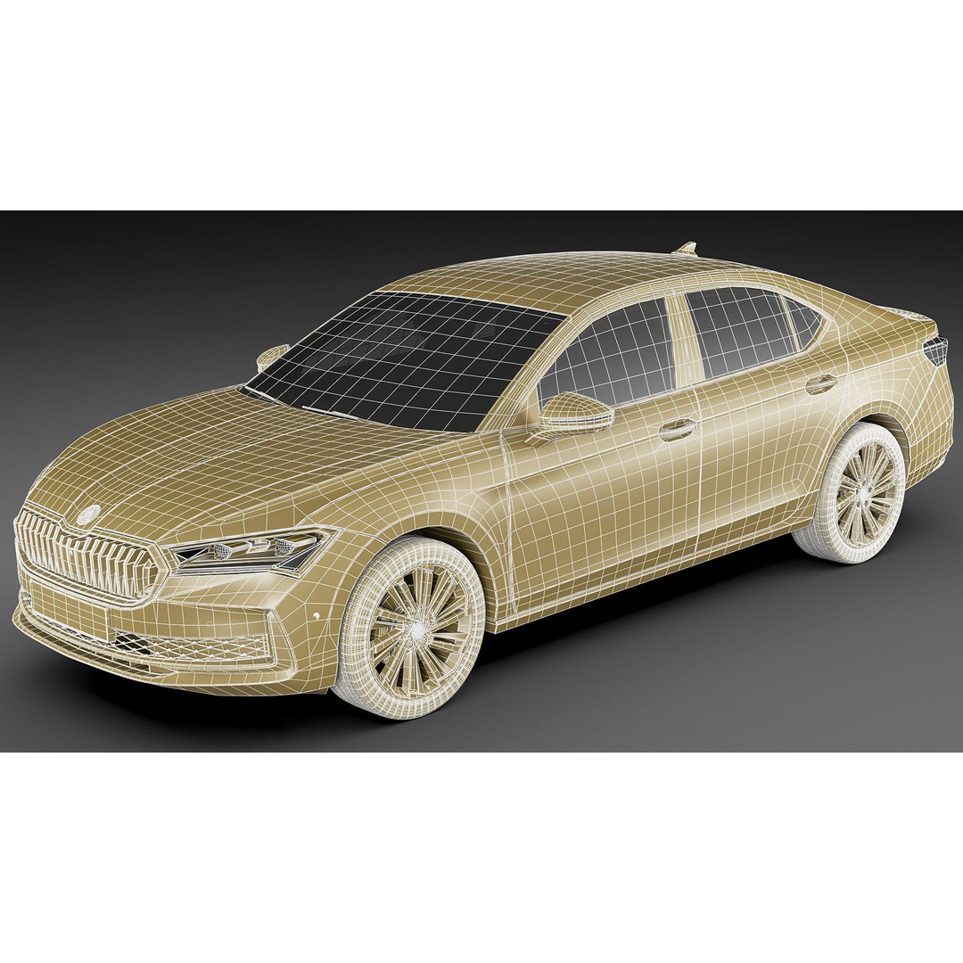 Skoda Superb 2024 3D Model – Detailed Sedan, Multiple Formats - View 37
