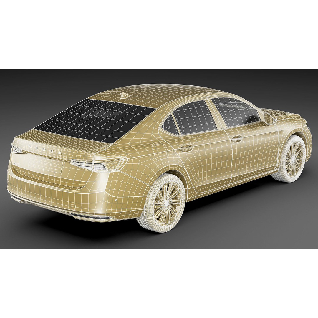 Skoda Superb 2024 3D Model – Detailed Sedan, Multiple Formats - View 38