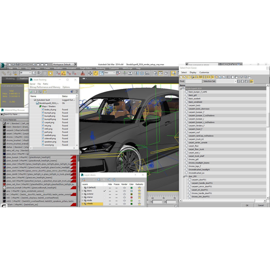 Skoda Superb 2024 3D Model – Detailed Sedan, Multiple Formats - View 41