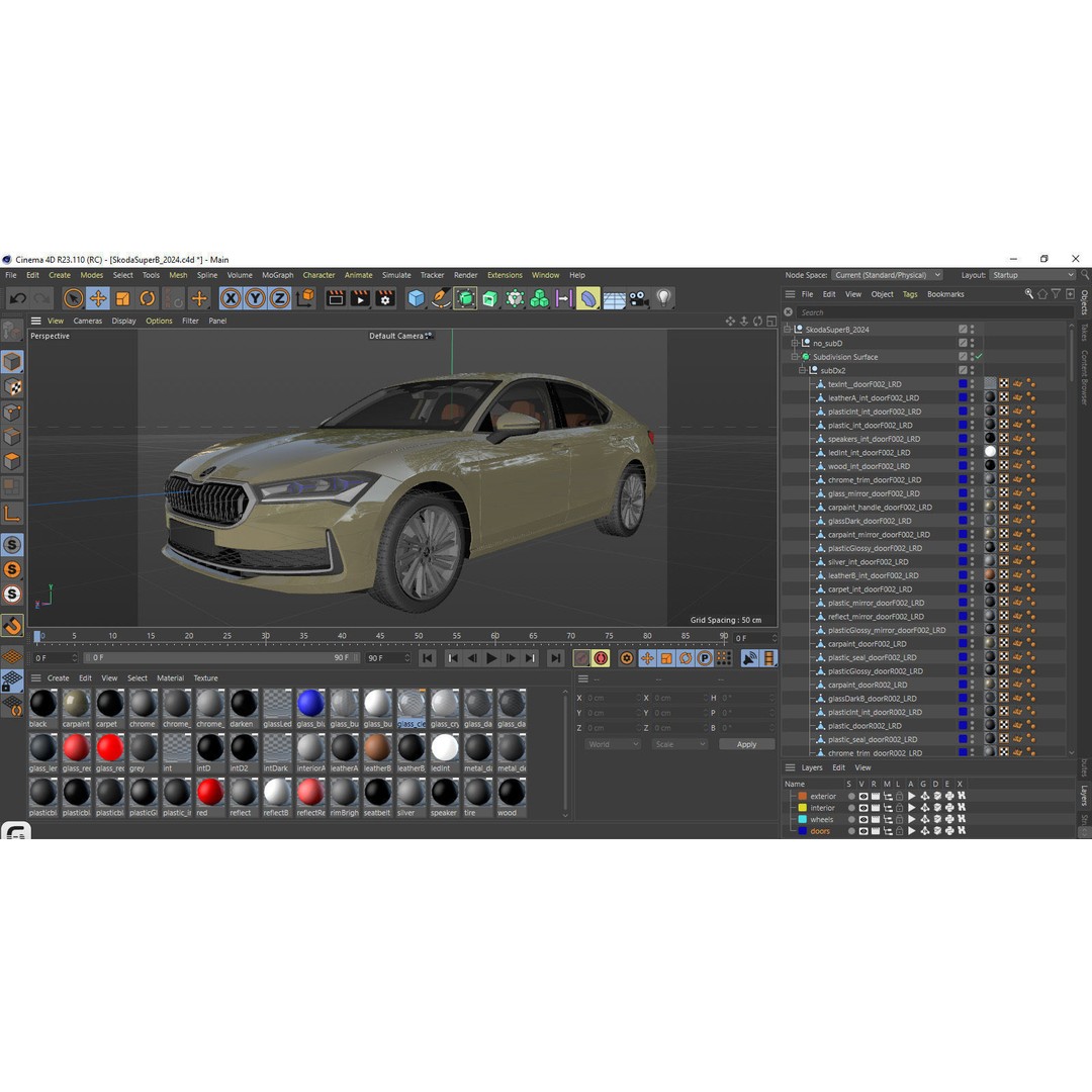 Skoda Superb 2024 3D Model – Detailed Sedan, Multiple Formats - View 42