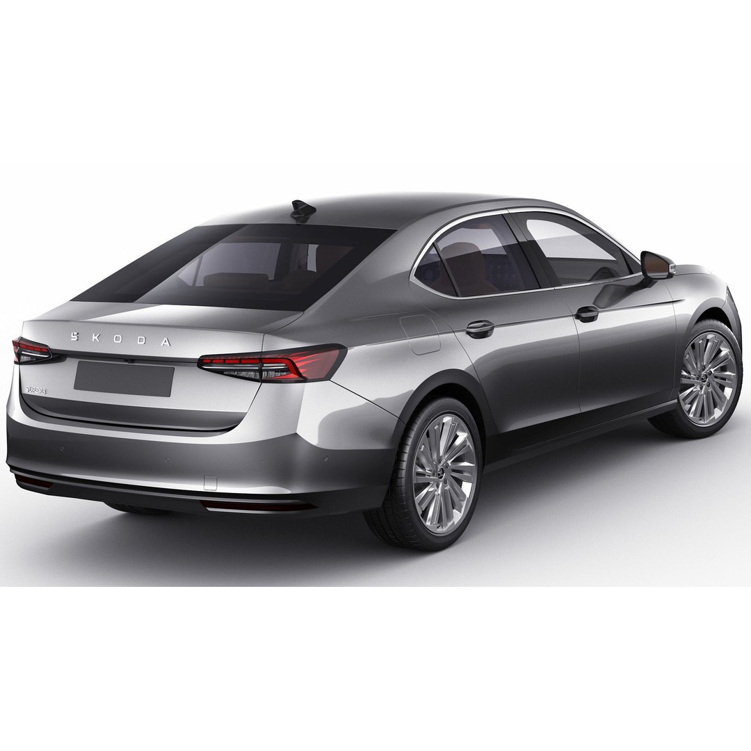 Skoda Superb 2024 3D Model – Detailed Sedan, Multiple Formats - View 5