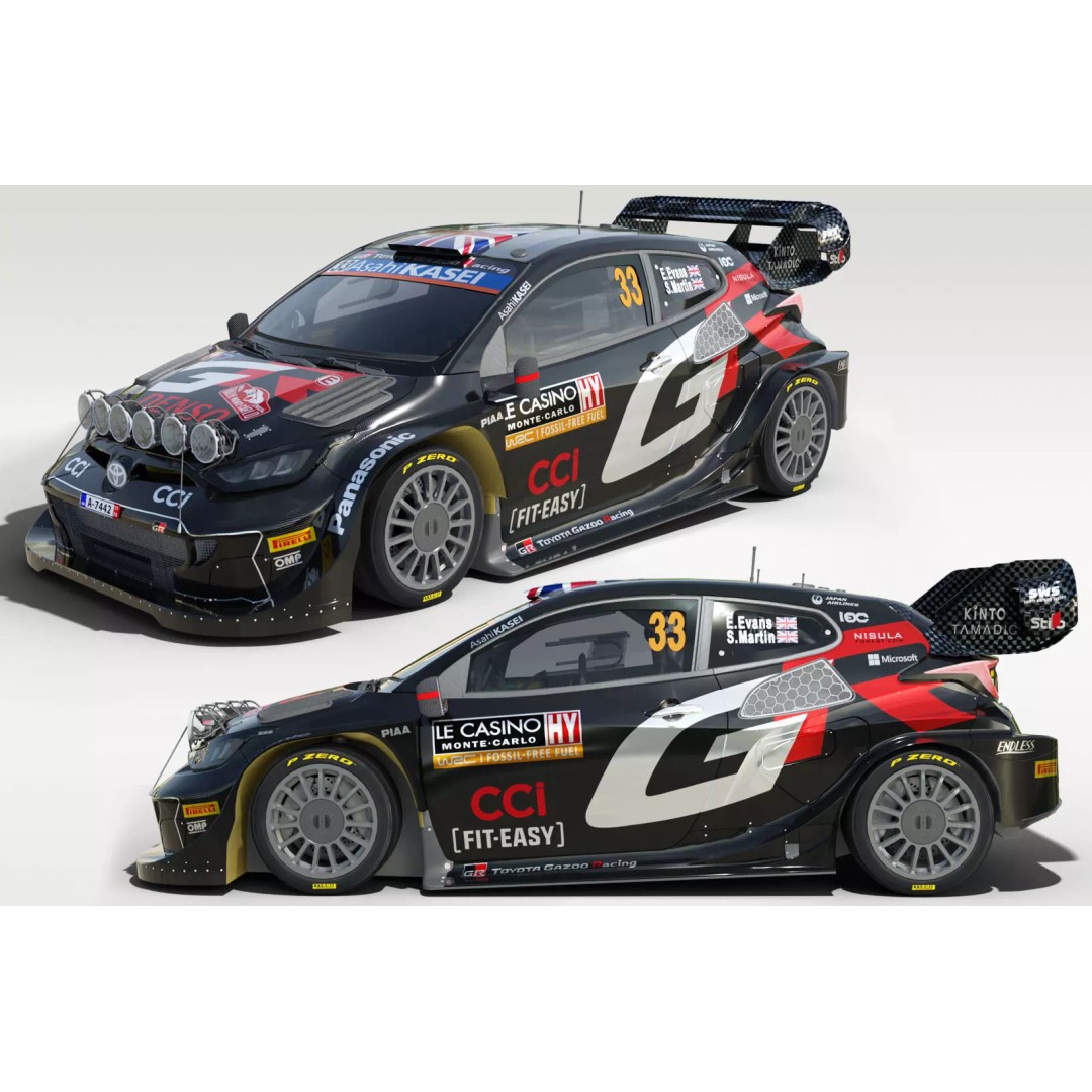 2024 Toyota Yaris WRC 3D Model – Low Poly Racing Asset, FBX, OBJ, Blender - View 2