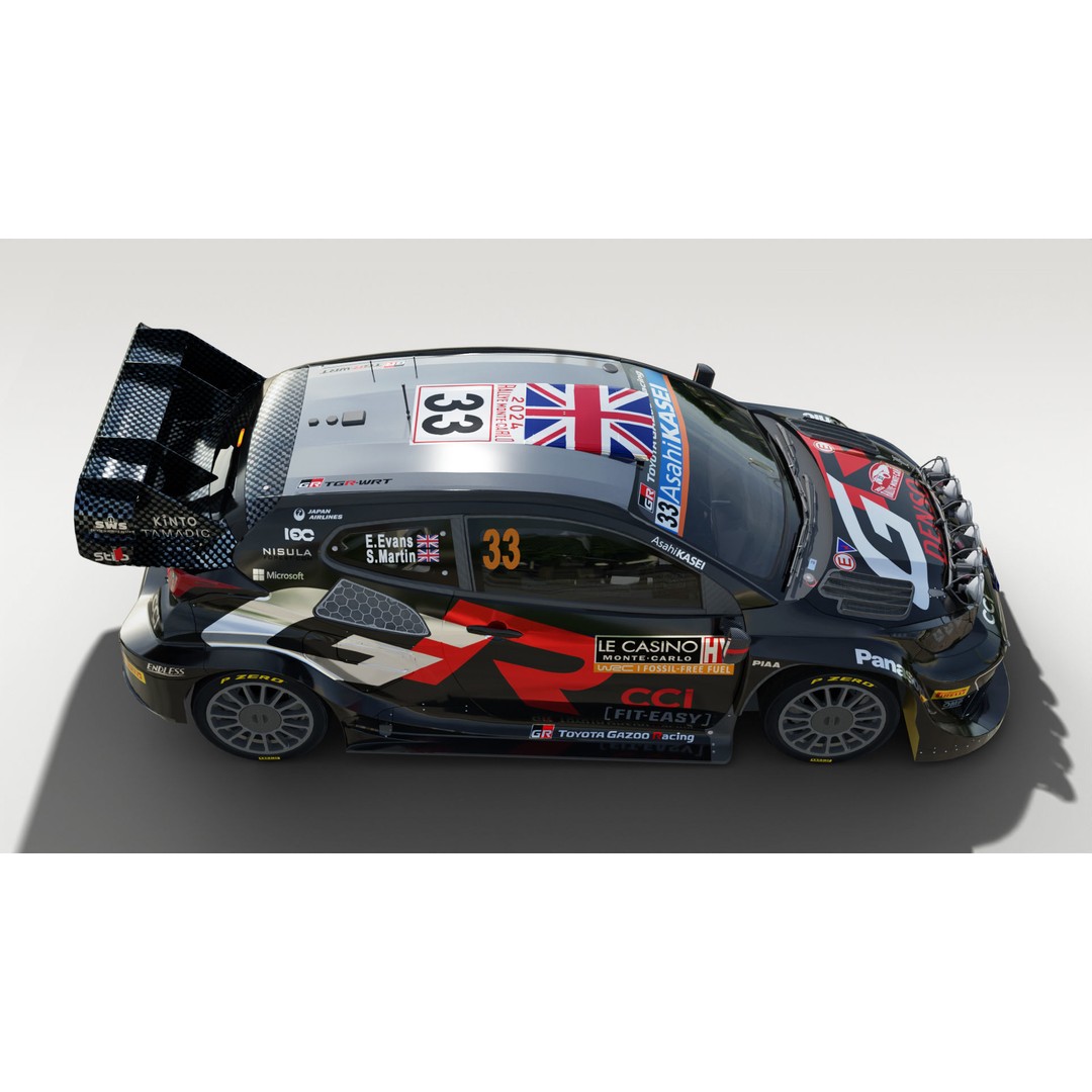 2024 Toyota Yaris WRC 3D Model – Low Poly Racing Asset, FBX, OBJ, Blender - View 6