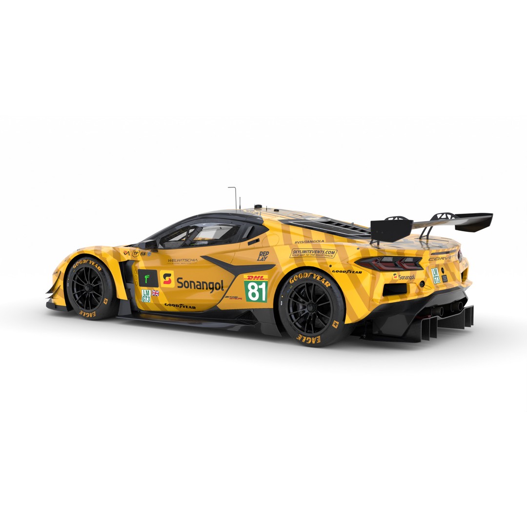Corvette Z06 GT3 R LMGT3 2025 3D Model – High-Quality Racing Asset, FBX, Blender - View 11