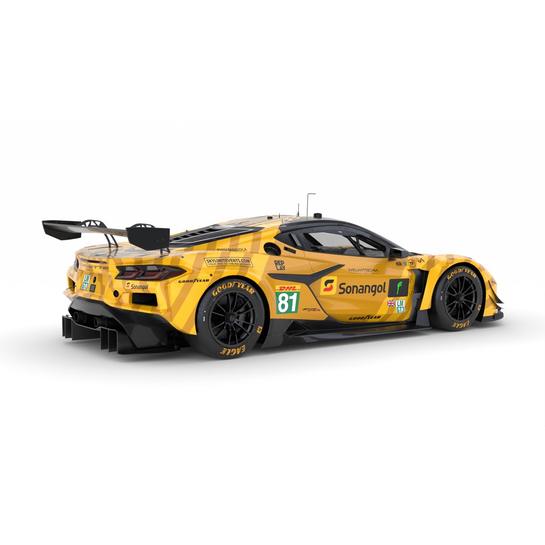 Corvette Z06 GT3 R LMGT3 2025 3D Model – High-Quality Racing Asset, FBX, Blender - View 12