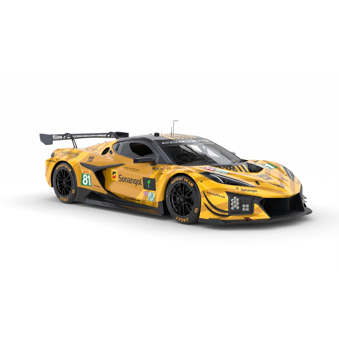 Corvette Z06 GT3 R LMGT3 2025 3D Model – High-Quality Racing Asset, FBX, Blender - View 15