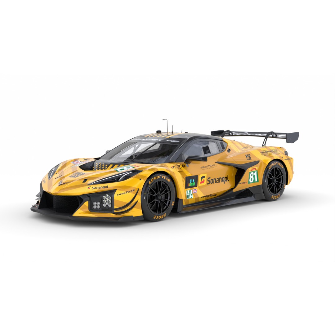 Corvette Z06 GT3 R LMGT3 2025 3D Model – High-Quality Racing Asset, FBX, Blender - View 7