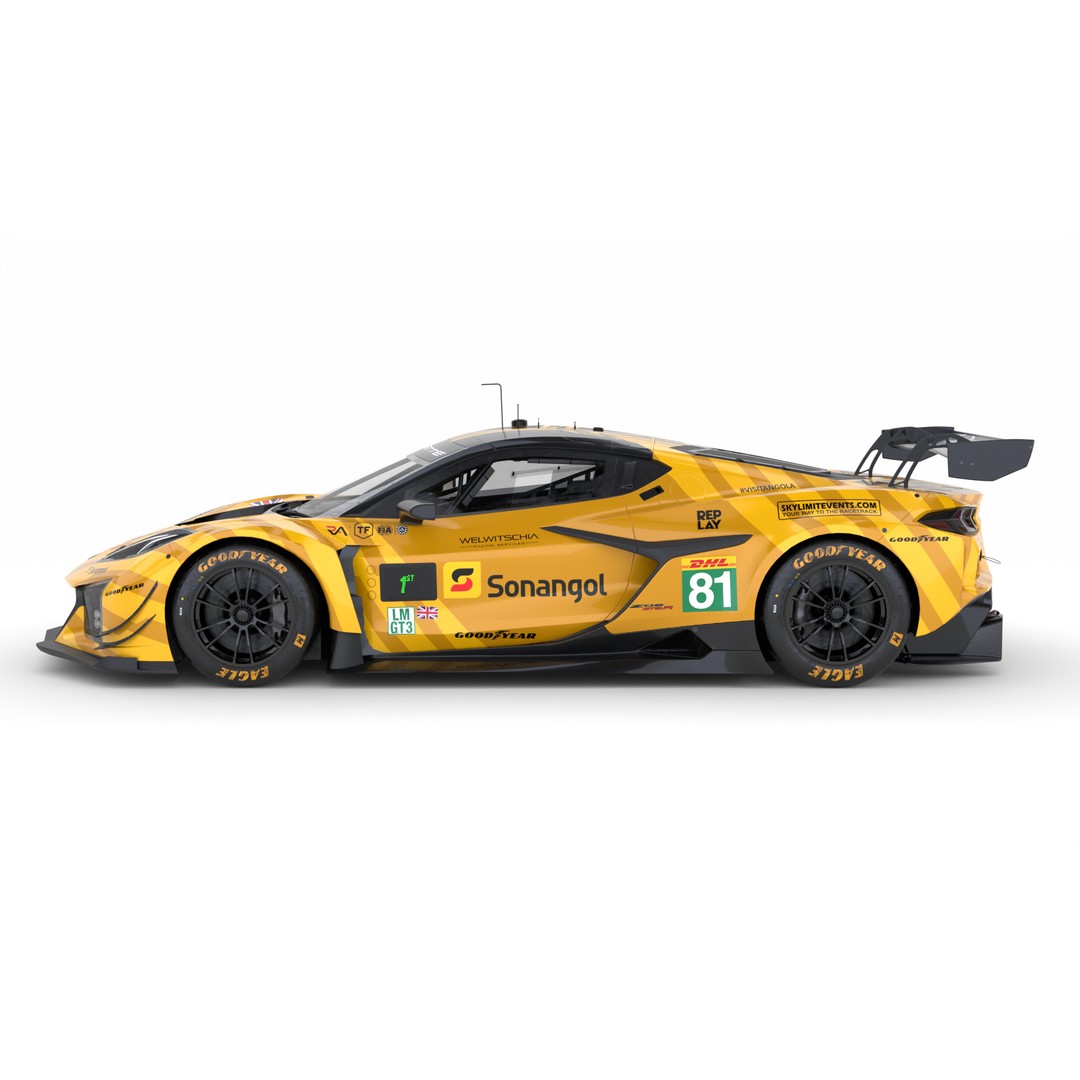 Corvette Z06 GT3 R LMGT3 2025 3D Model – High-Quality Racing Asset, FBX, Blender - View 8