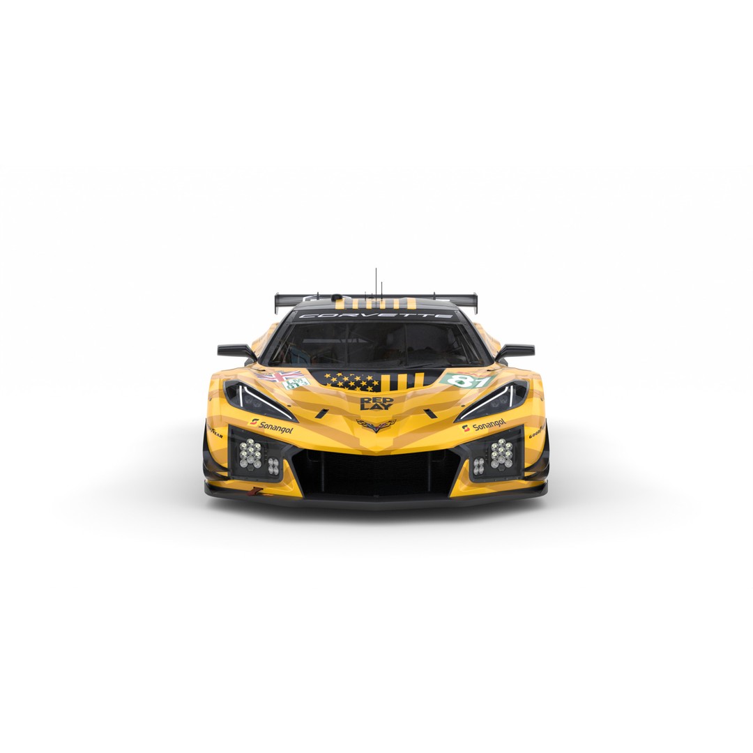 Corvette Z06 GT3 R LMGT3 2025 3D Model – High-Quality Racing Asset, FBX, Blender - View 9