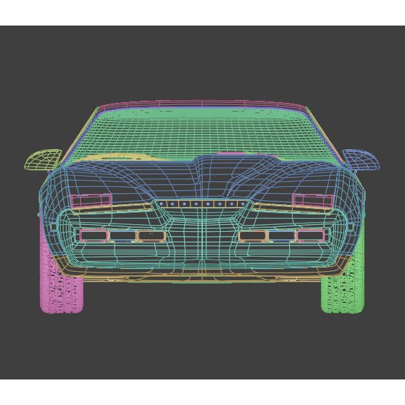 KITT 3D Model – High Poly Vehicle from Knight Rider, Blender - View 12