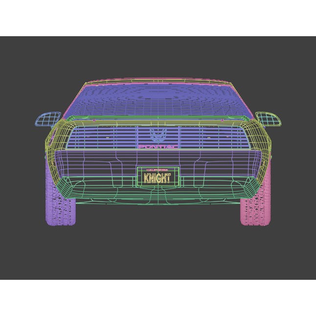 KITT 3D Model – High Poly Vehicle from Knight Rider, Blender - View 13