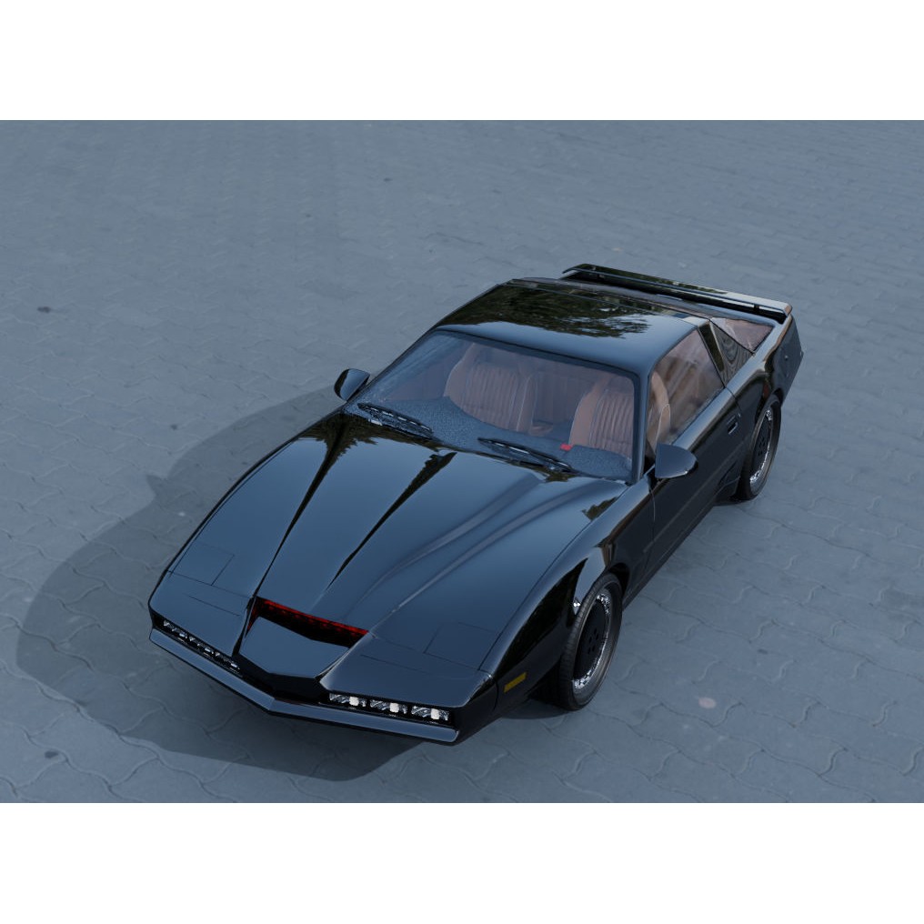 KITT 3D Model – High Poly Vehicle from Knight Rider, Blender - View 18