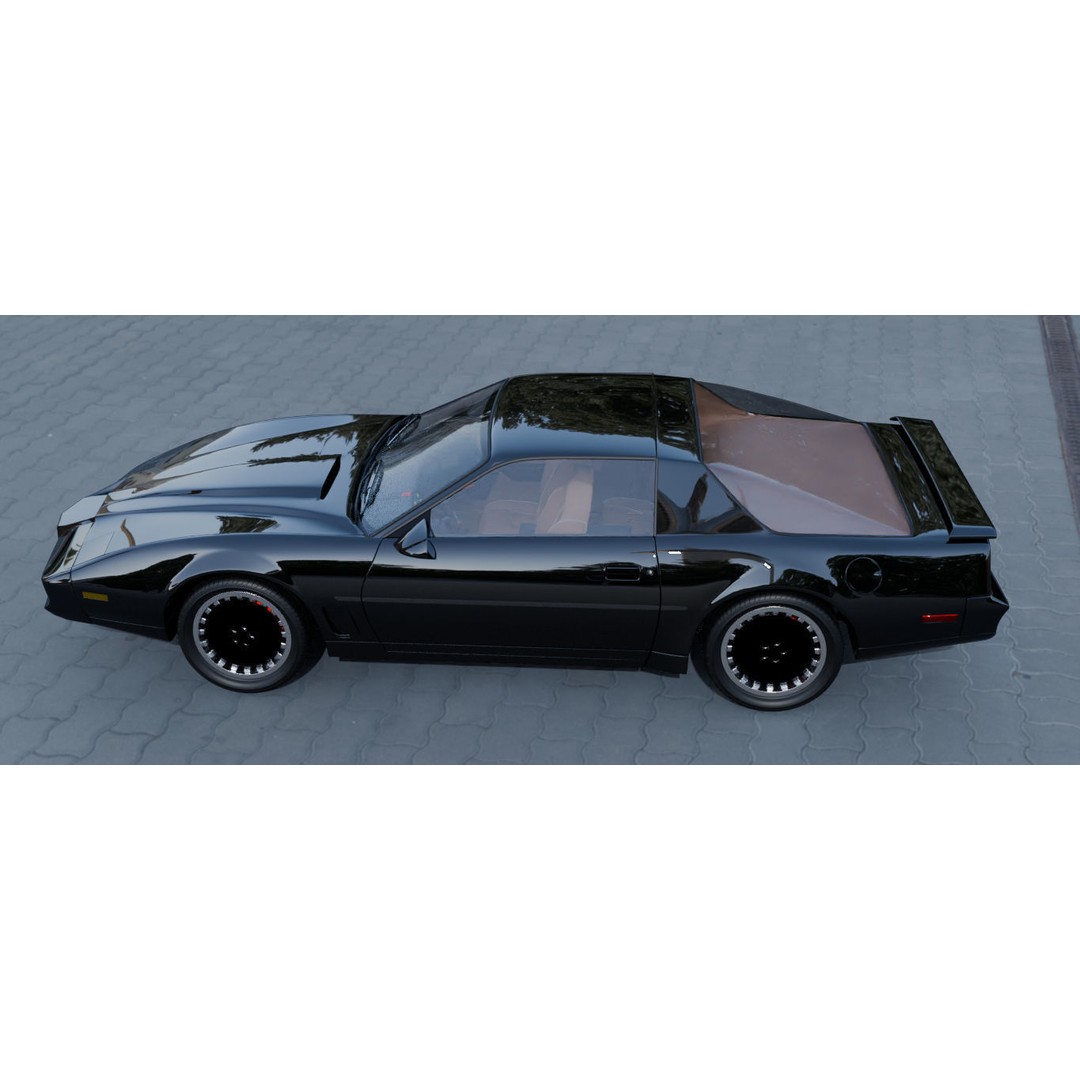 KITT 3D Model – High Poly Vehicle from Knight Rider, Blender - View 19