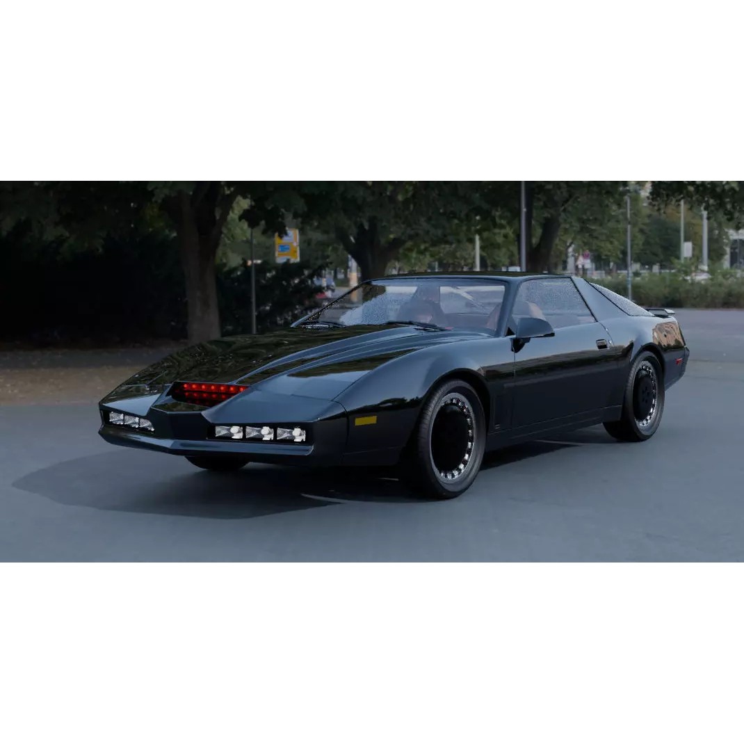 KITT 3D Model – High Poly Vehicle from Knight Rider, Blender - View 2