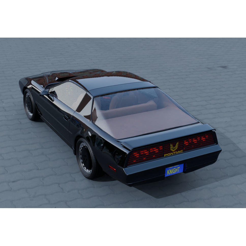 KITT 3D Model – High Poly Vehicle from Knight Rider, Blender - View 20