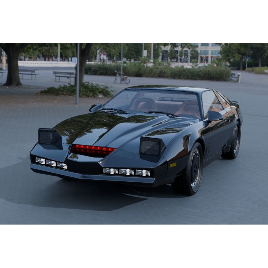 KITT 3D Model – High Poly Vehicle from Knight Rider, Blender - View 4