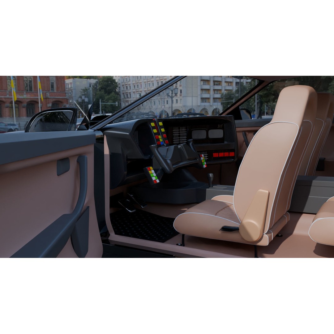 KITT 3D Model – High Poly Vehicle from Knight Rider, Blender - View 7