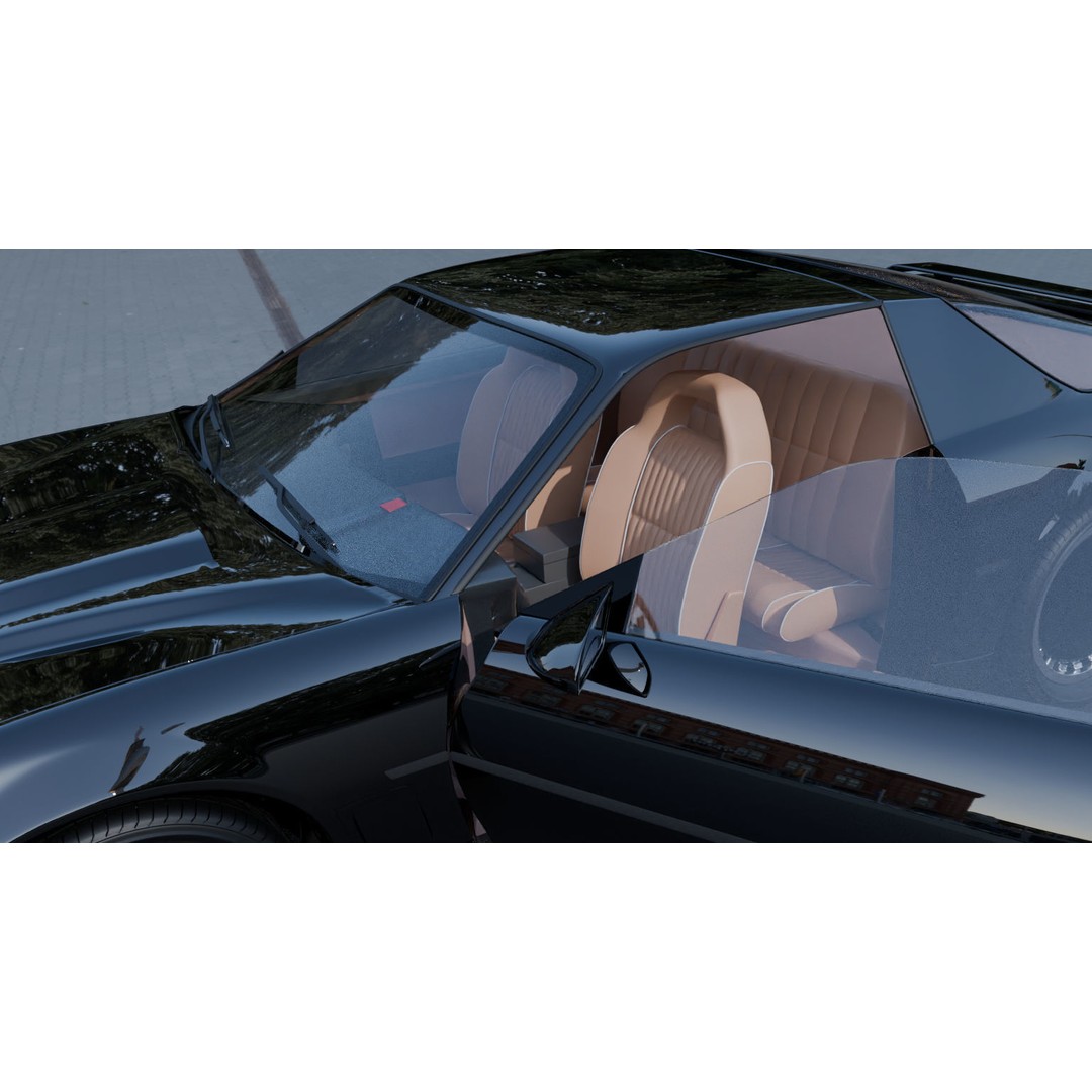 KITT 3D Model – High Poly Vehicle from Knight Rider, Blender - View 8