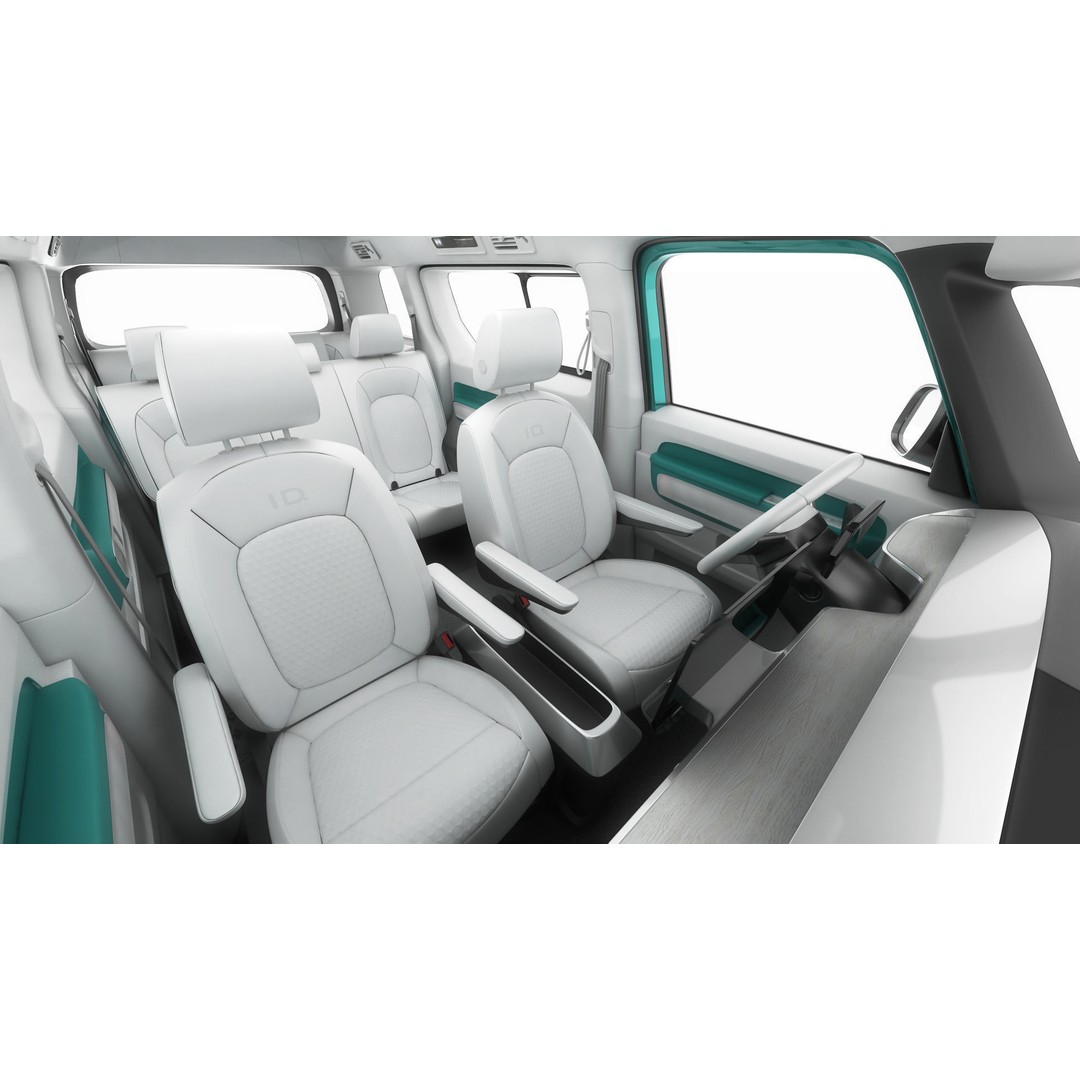 Volkswagen IDBUZZ LWB 3D Model – Detailed Van with Openable Doors, FBX, OBJ - View 23