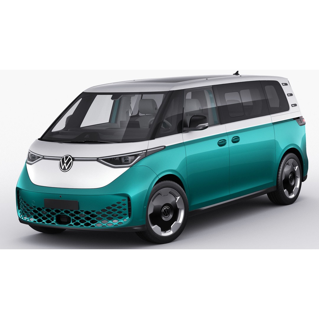 Volkswagen IDBUZZ LWB 3D Model – Detailed Van with Openable Doors, FBX, OBJ - View 3