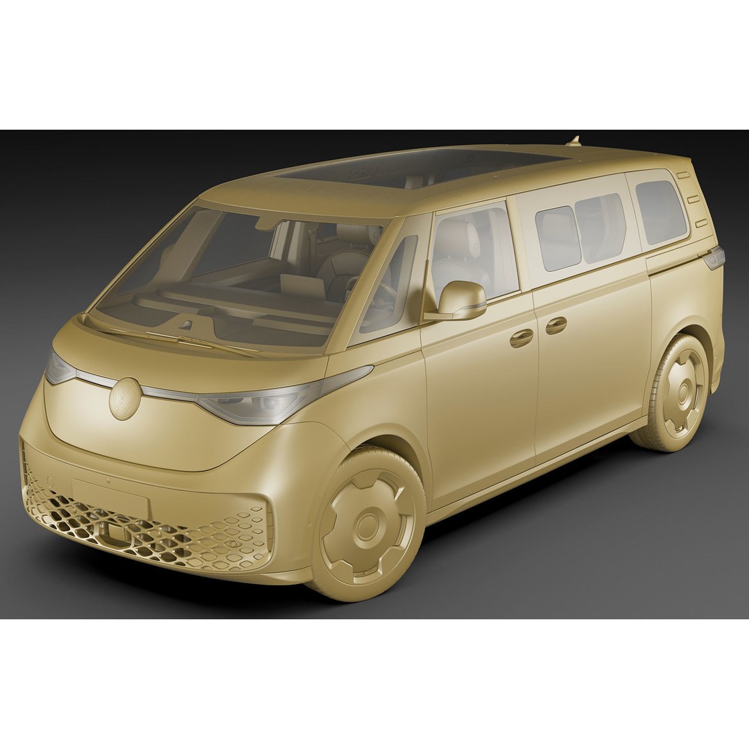 Volkswagen IDBUZZ LWB 3D Model – Detailed Van with Openable Doors, FBX, OBJ - View 30