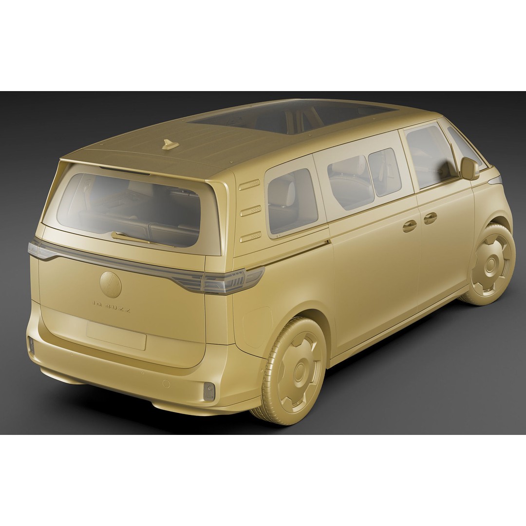 Volkswagen IDBUZZ LWB 3D Model – Detailed Van with Openable Doors, FBX, OBJ - View 31
