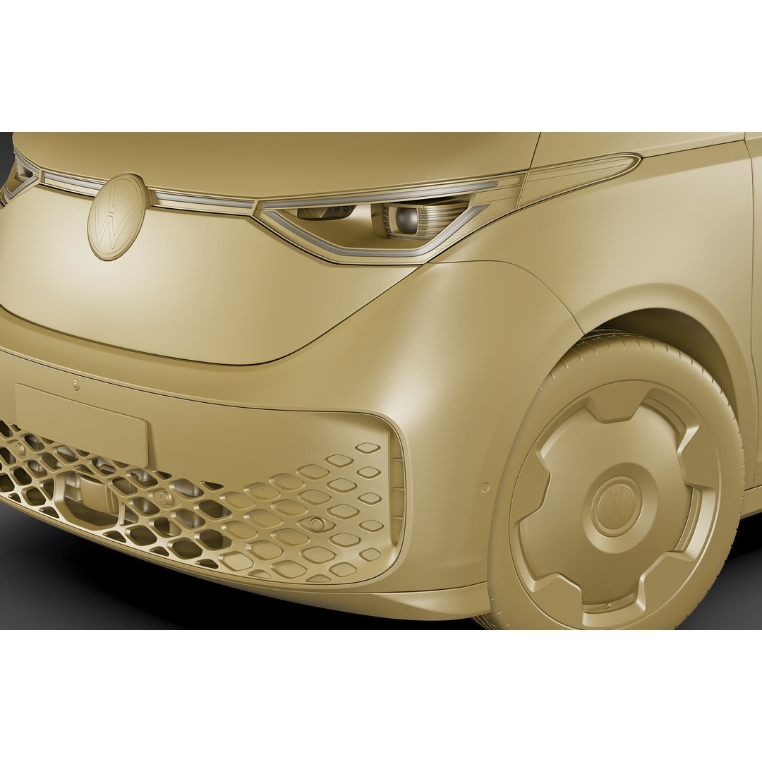 Volkswagen IDBUZZ LWB 3D Model – Detailed Van with Openable Doors, FBX, OBJ - View 32