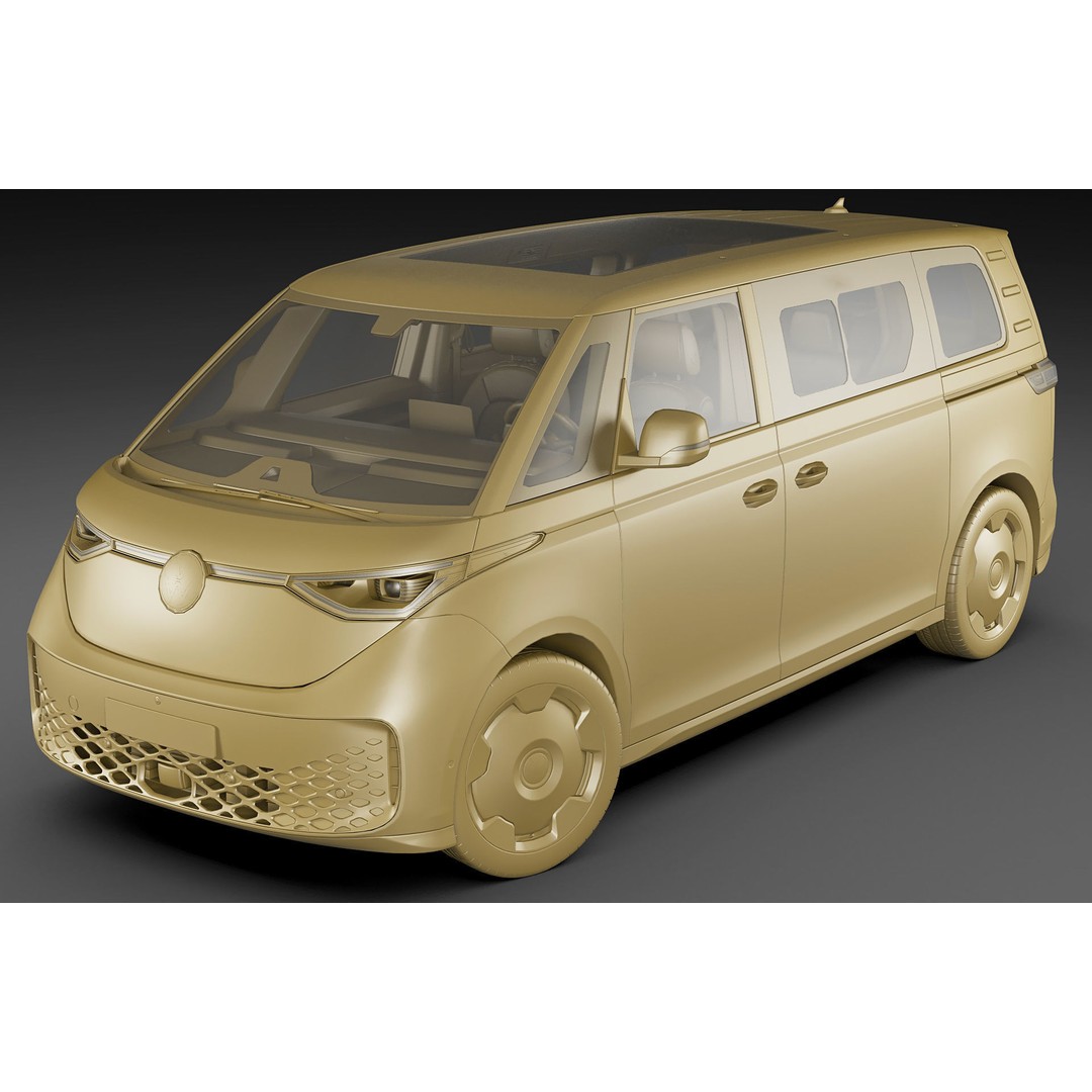 Volkswagen IDBUZZ LWB 3D Model – Detailed Van with Openable Doors, FBX, OBJ - View 38