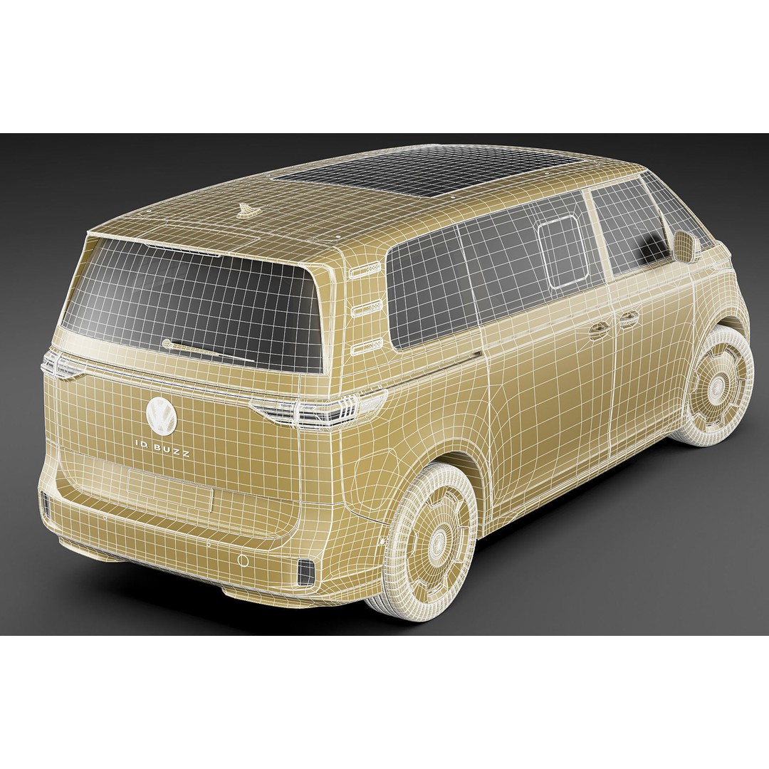 Volkswagen IDBUZZ LWB 3D Model – Detailed Van with Openable Doors, FBX, OBJ - View 39