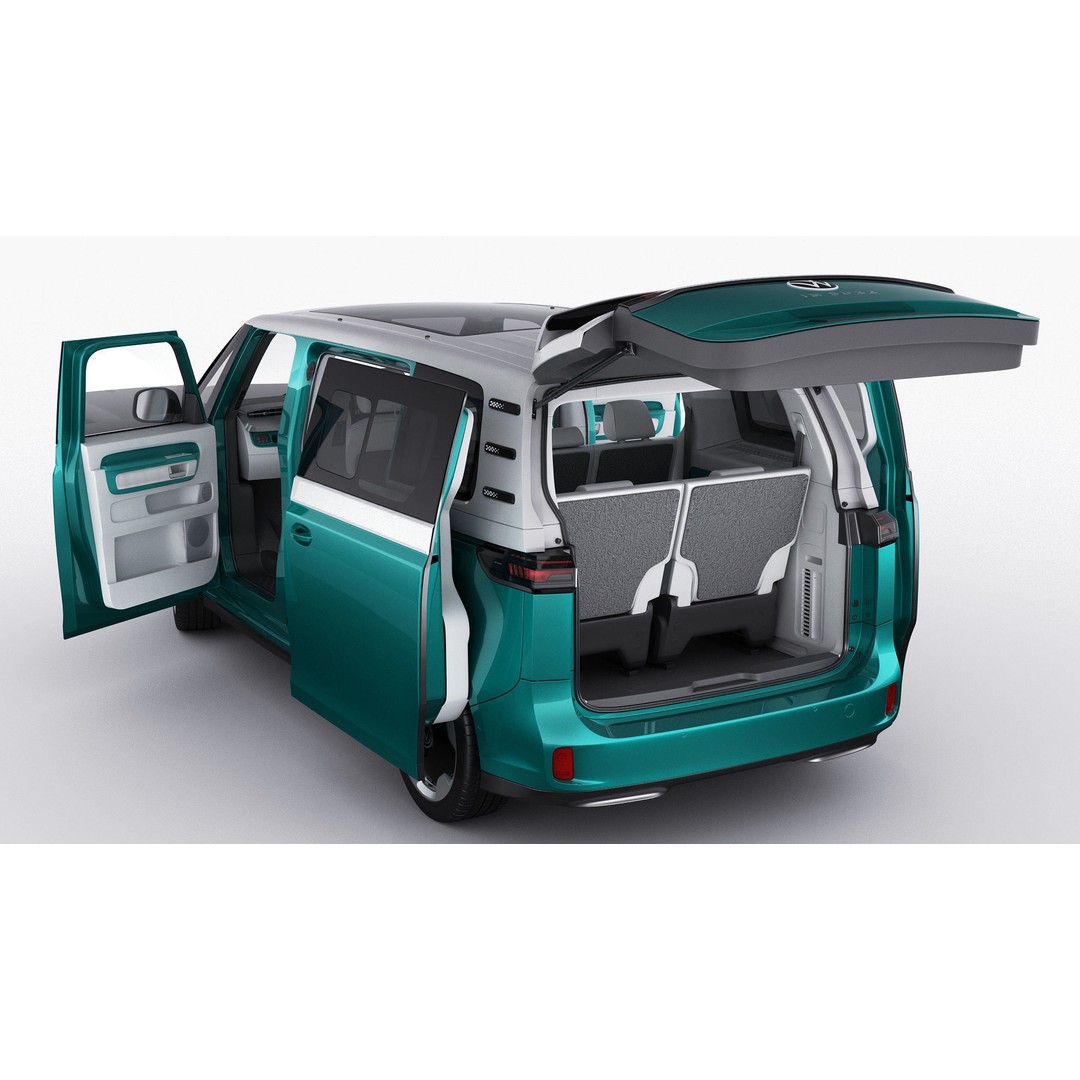 Volkswagen IDBUZZ LWB 3D Model – Detailed Van with Openable Doors, FBX, OBJ - View 4
