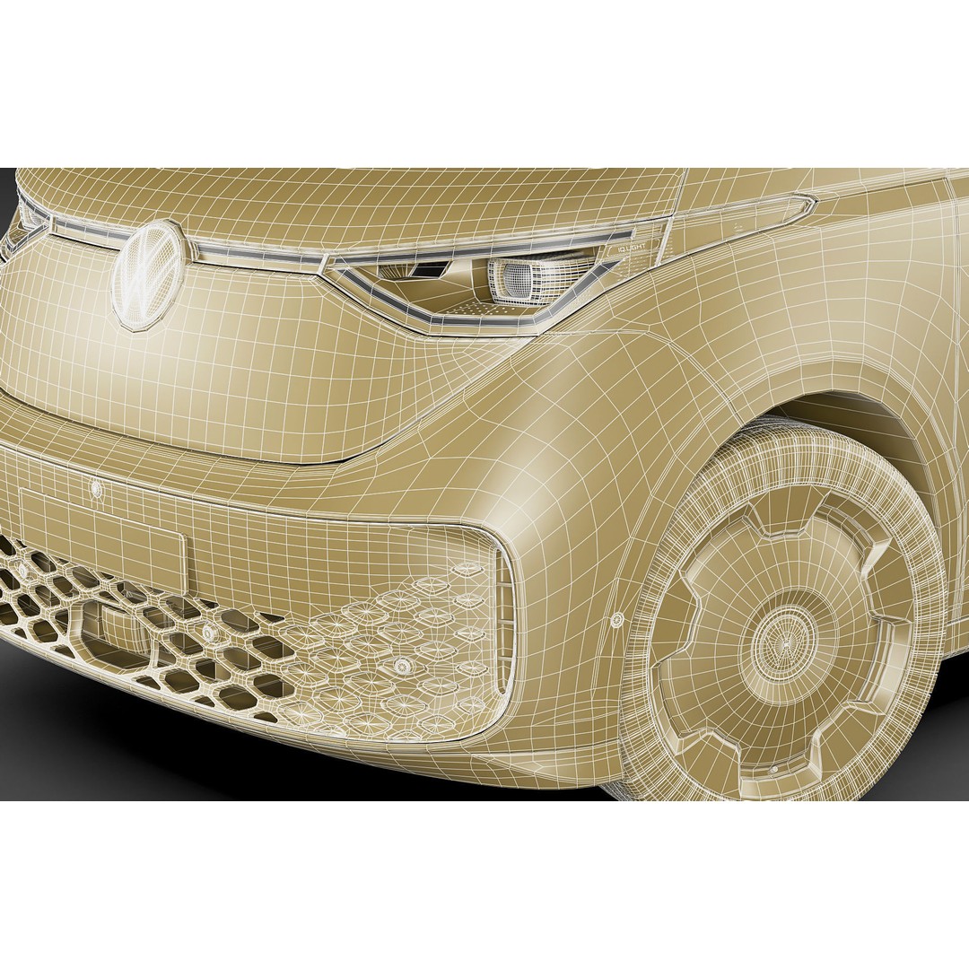 Volkswagen IDBUZZ LWB 3D Model – Detailed Van with Openable Doors, FBX, OBJ - View 40