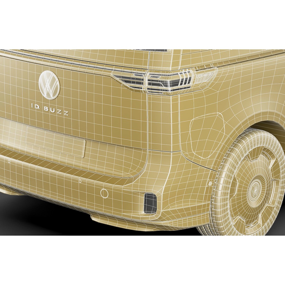 Volkswagen IDBUZZ LWB 3D Model – Detailed Van with Openable Doors, FBX, OBJ - View 41