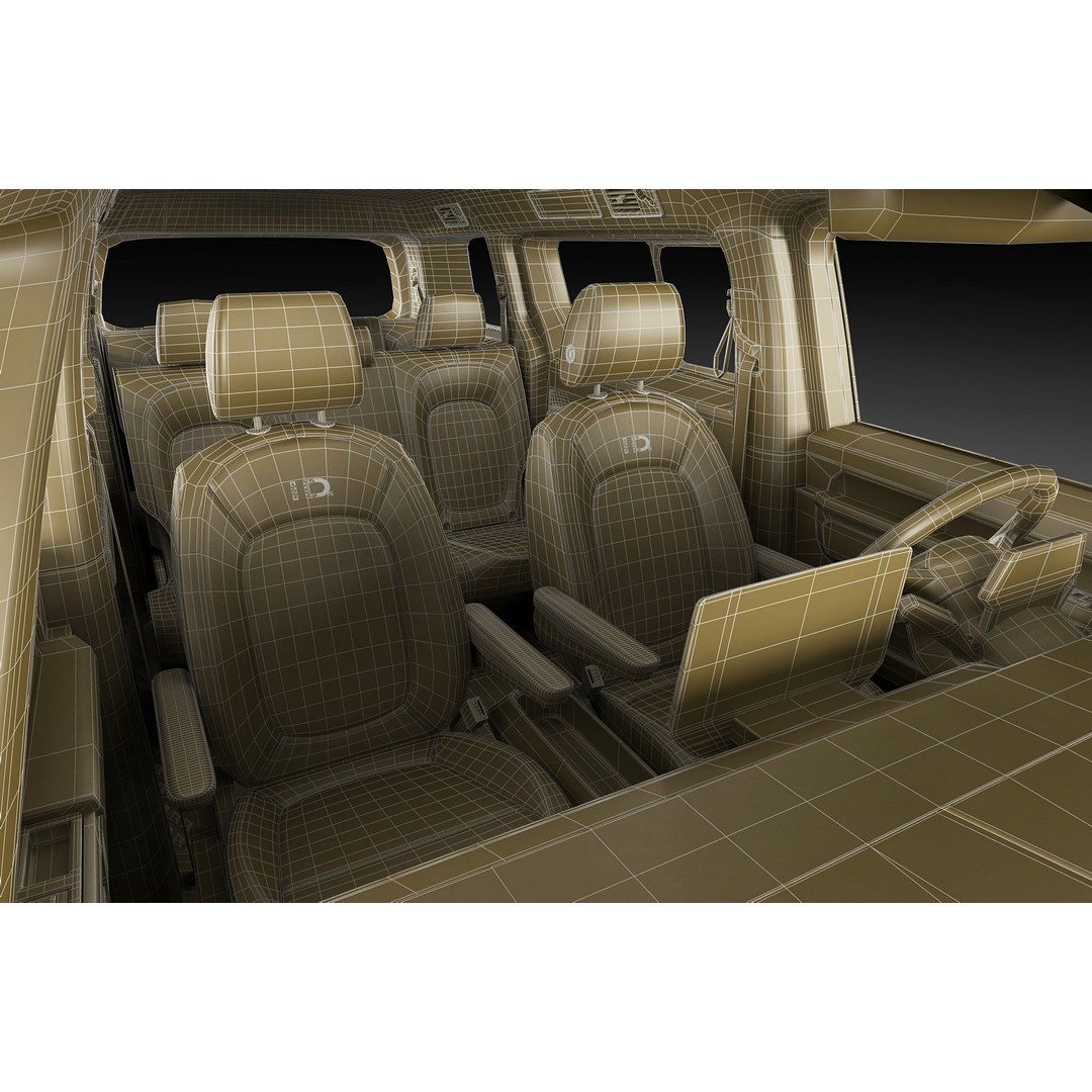 Volkswagen IDBUZZ LWB 3D Model – Detailed Van with Openable Doors, FBX, OBJ - View 43