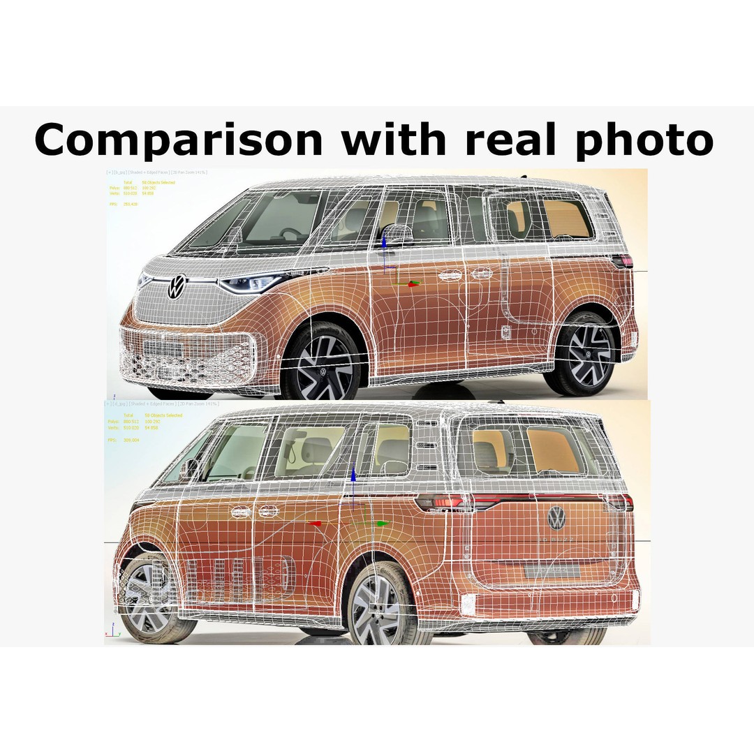 Volkswagen IDBUZZ LWB 3D Model – Detailed Van with Openable Doors, FBX, OBJ - View 44