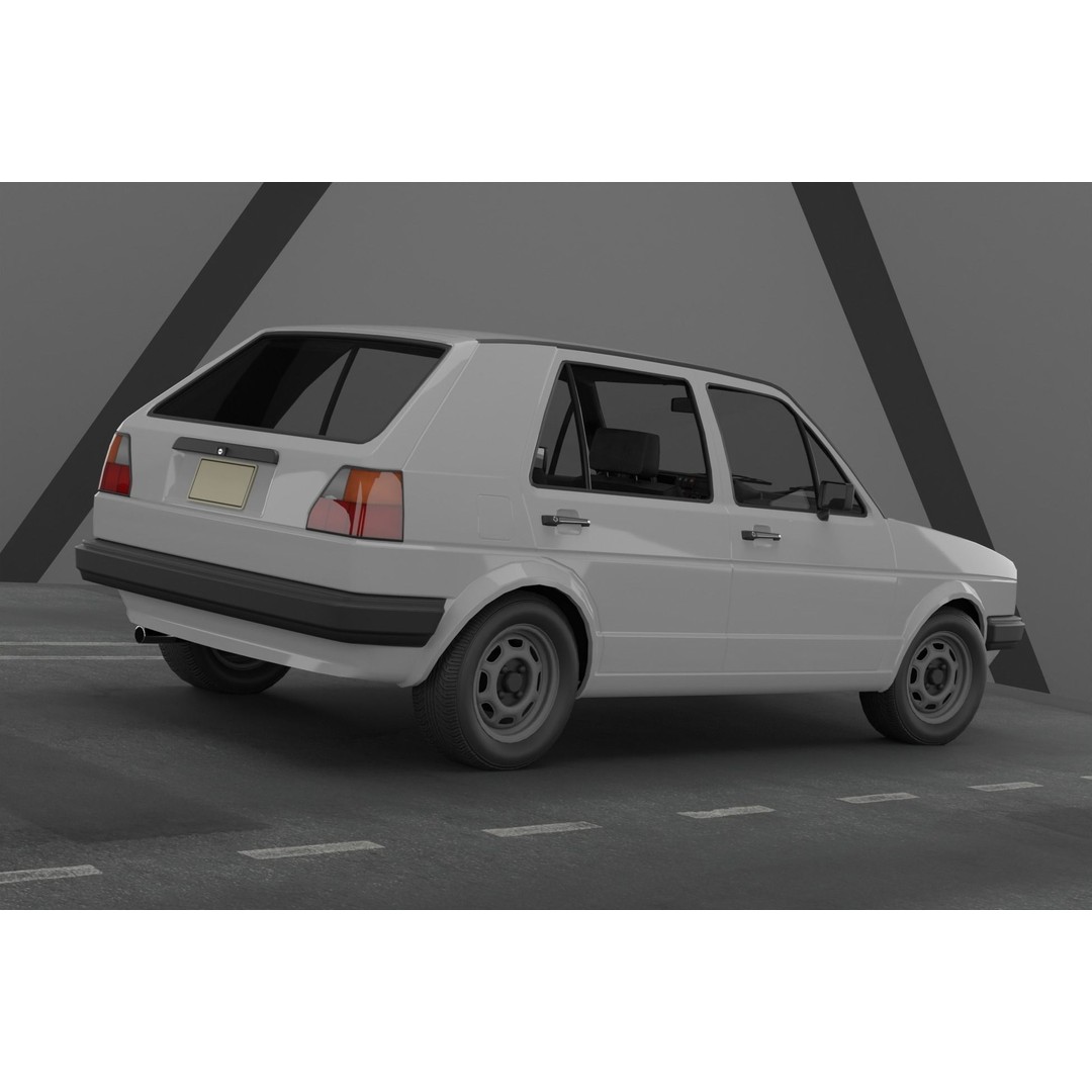 1980s Classic Car 3D Model – Low Poly Game-Ready Asset, FBX, Blender - View 3