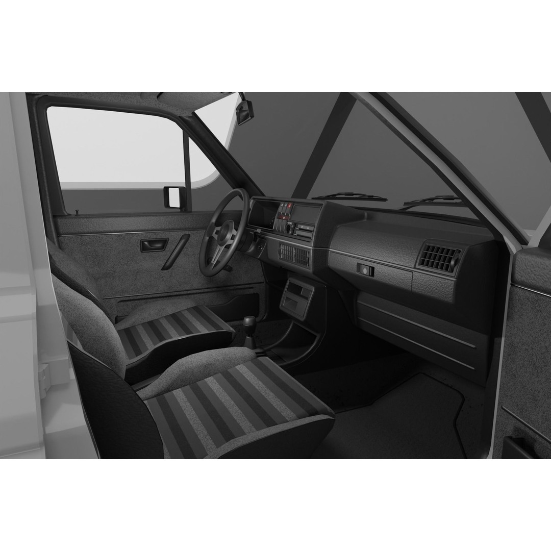 1980s Classic Car 3D Model – Low Poly Game-Ready Asset, FBX, Blender - View 4