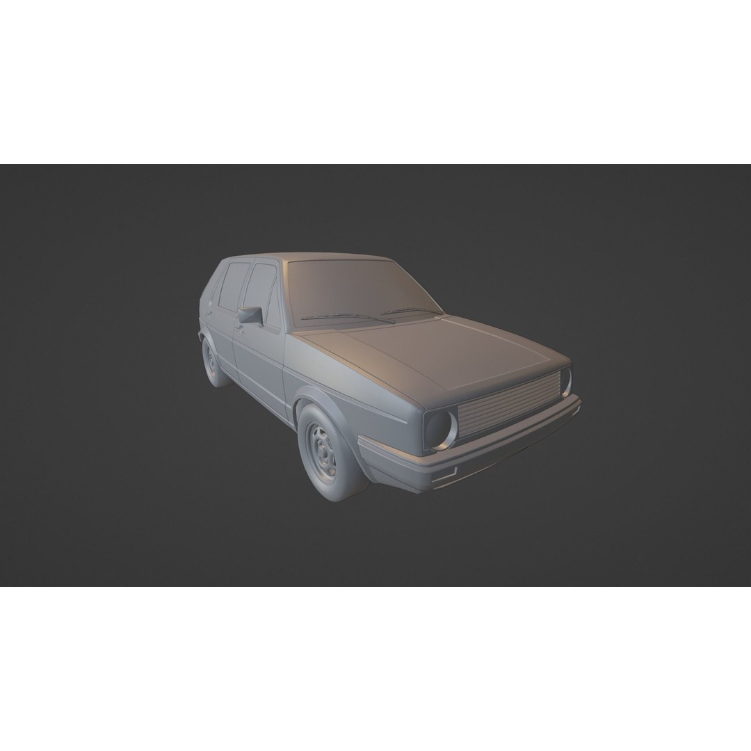 1980s Classic Car 3D Model – Low Poly Game-Ready Asset, FBX, Blender - View 6