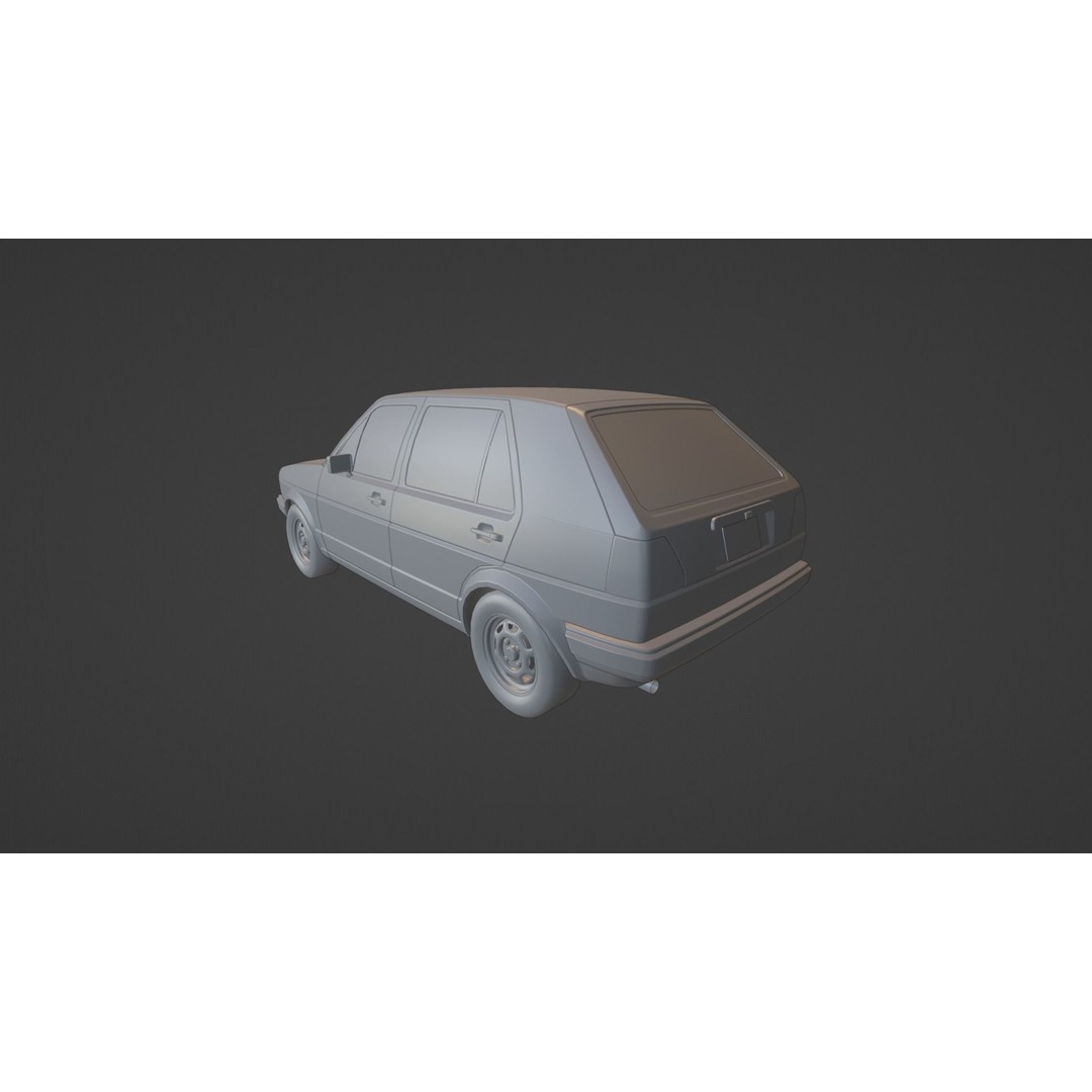 1980s Classic Car 3D Model – Low Poly Game-Ready Asset, FBX, Blender - View 7