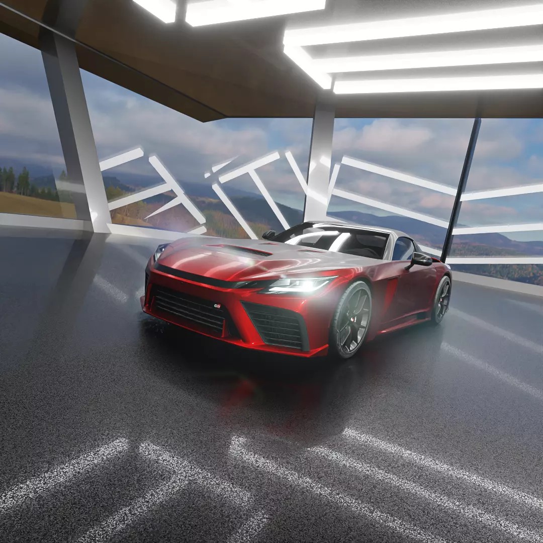 Toyota GR GT 2026 3D Model – Rigged Racing Car, Blender, Game-Ready - View 10