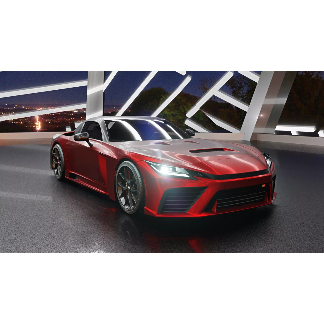 Toyota GR GT 2026 3D Model – Rigged Racing Car, Blender, Game-Ready - View 19