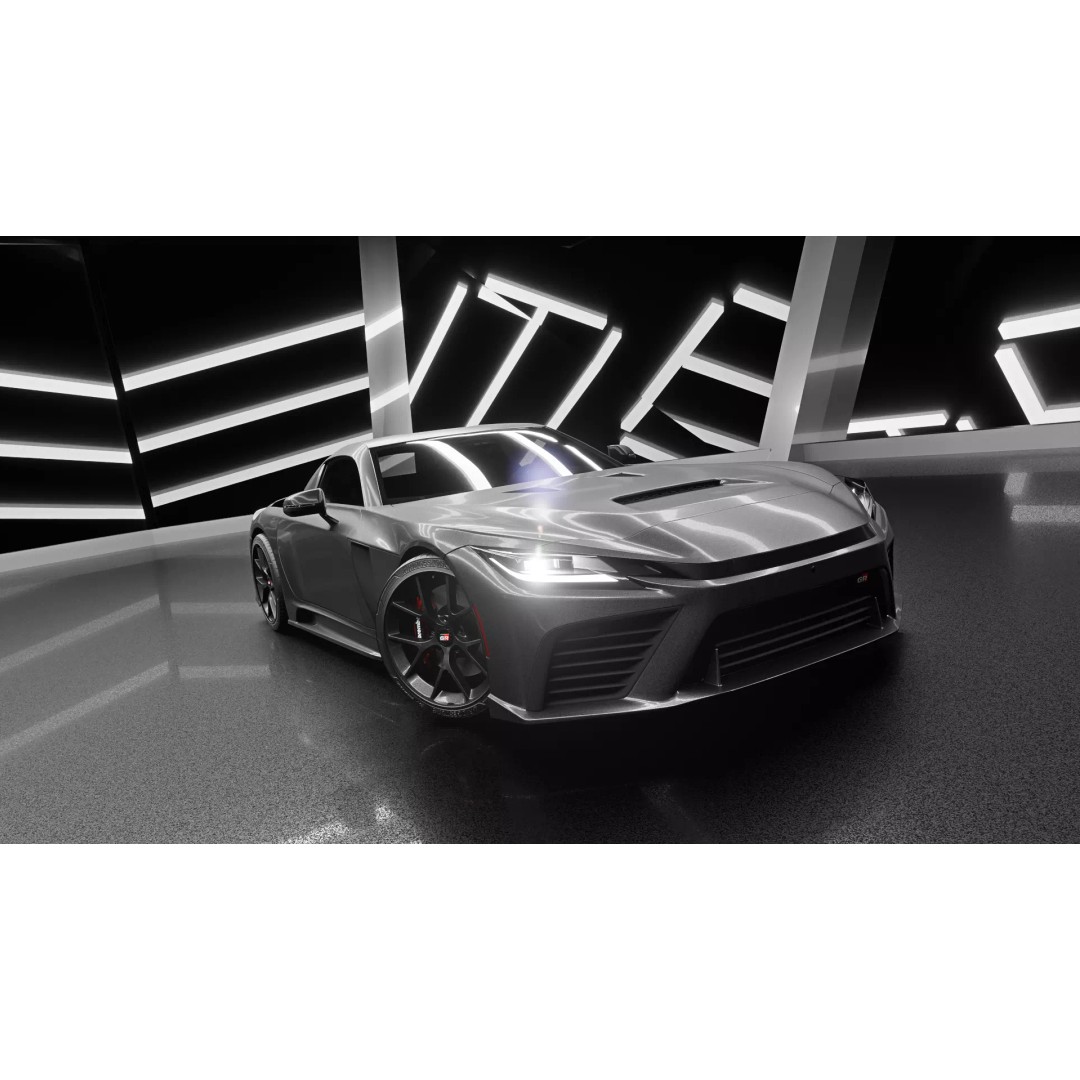 Toyota GR GT 2026 3D Model – Rigged Racing Car, Blender, Game-Ready - View 3