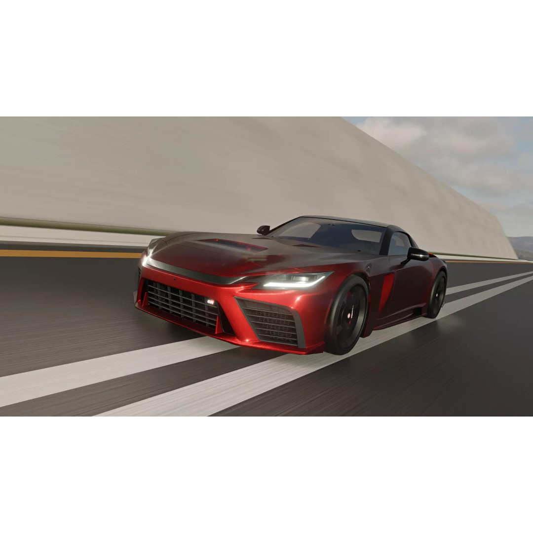 Toyota GR GT 2026 3D Model – Rigged Racing Car, Blender, Game-Ready - View 6